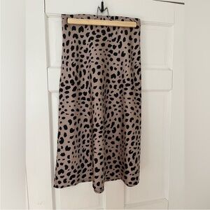 Leopard Print Midi Skirt